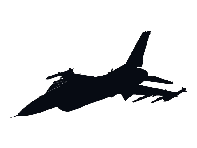 Fast jet, silhouette