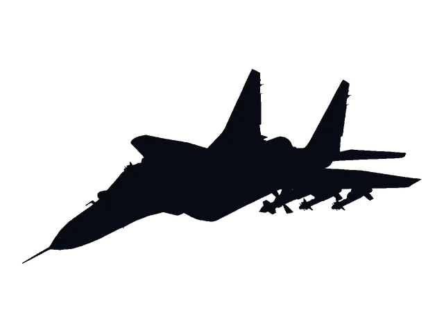 Fast jet, silhouette