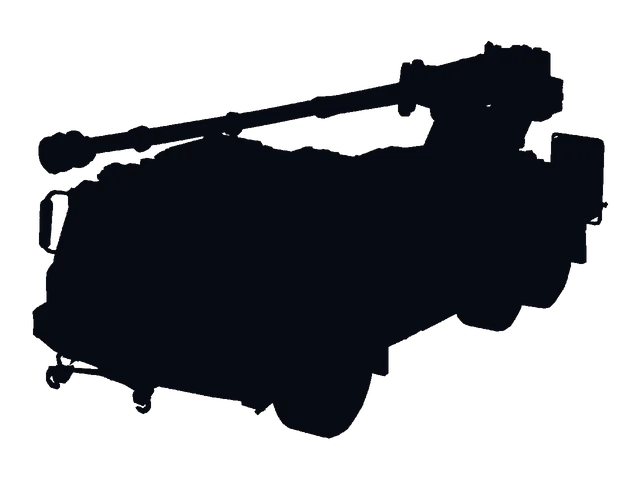 Heavy artillery, silhouette