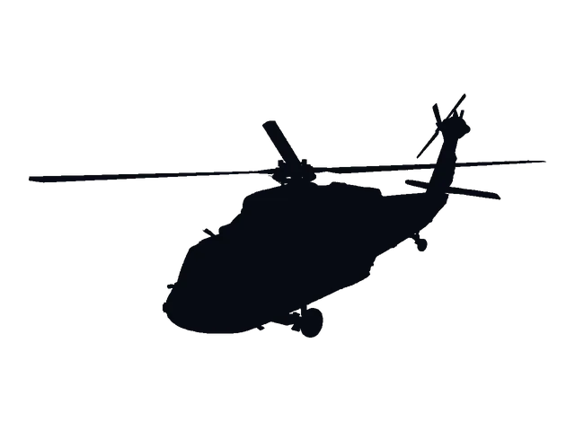 Helicopter, silhouette