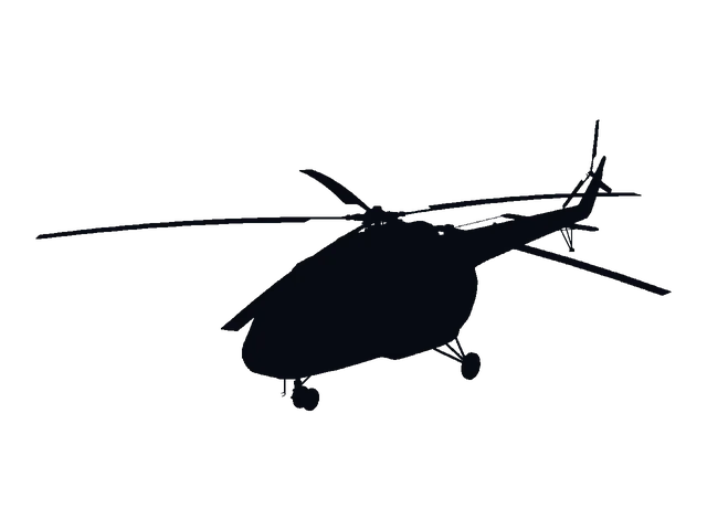 Helicopter, silhouette