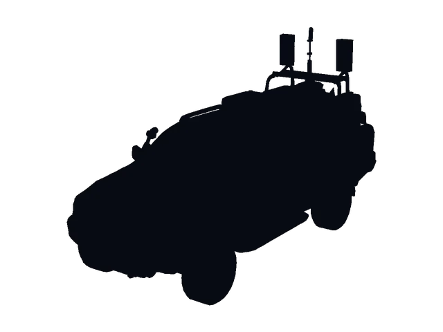 Jammer truck, silhouette