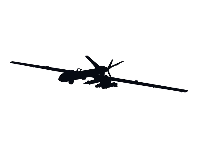 Watch drone, silhouette