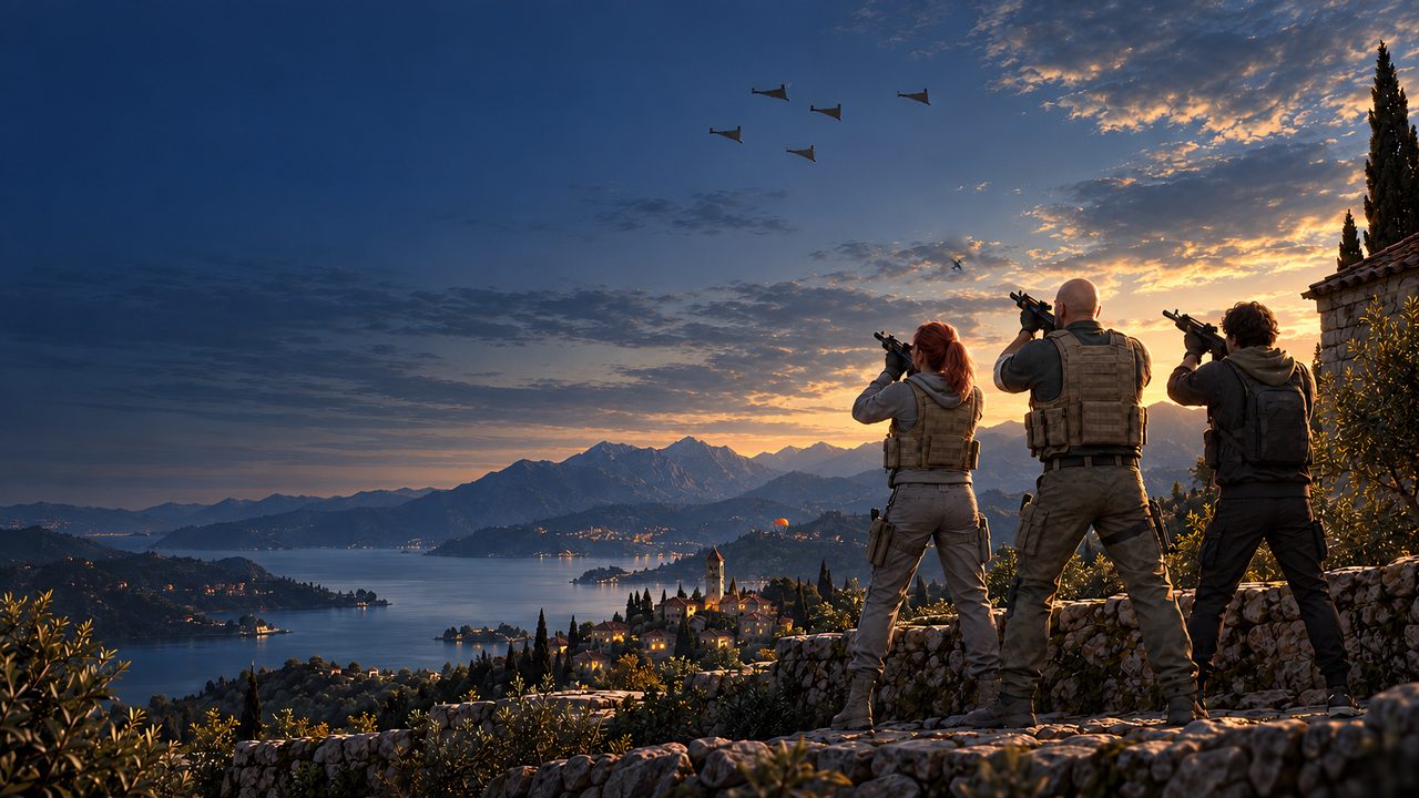 Key art: the squad and the night raid